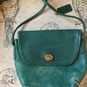 Vintage Green Coach Bag